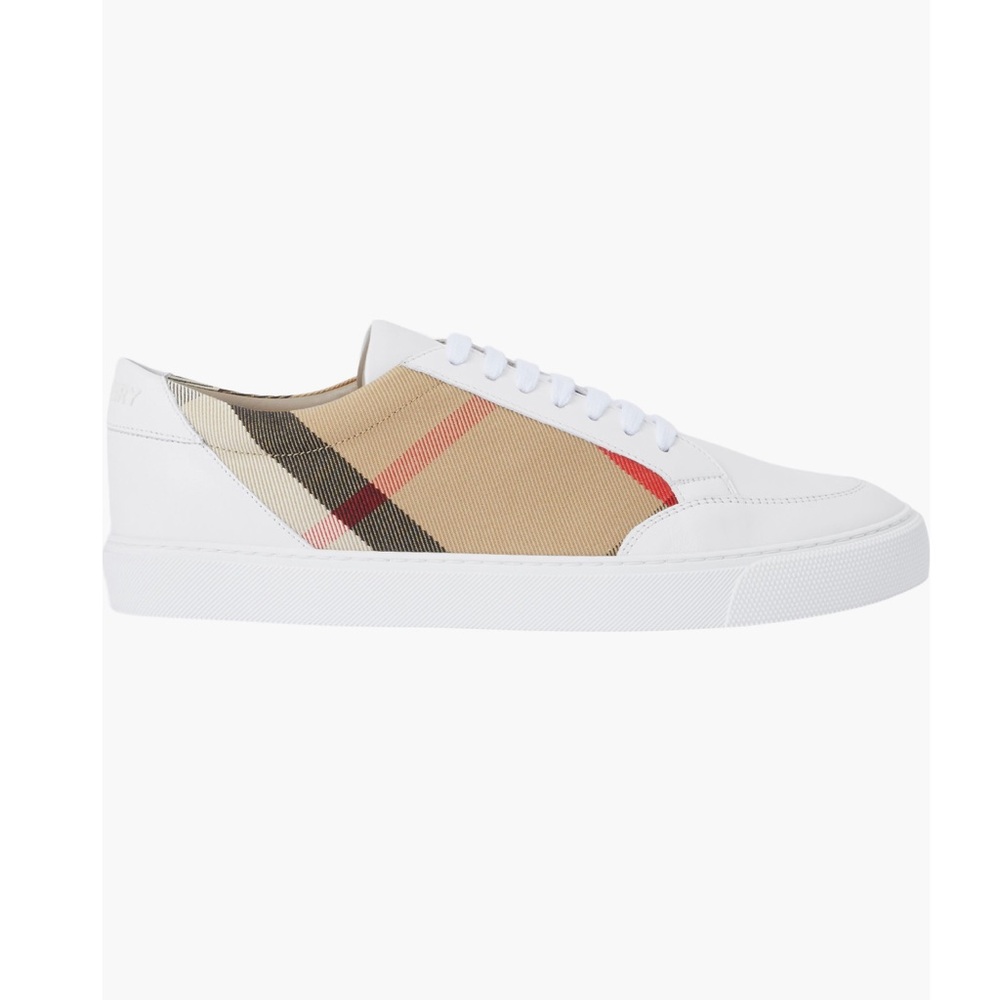 Burberry House Check and Leather Sneakers